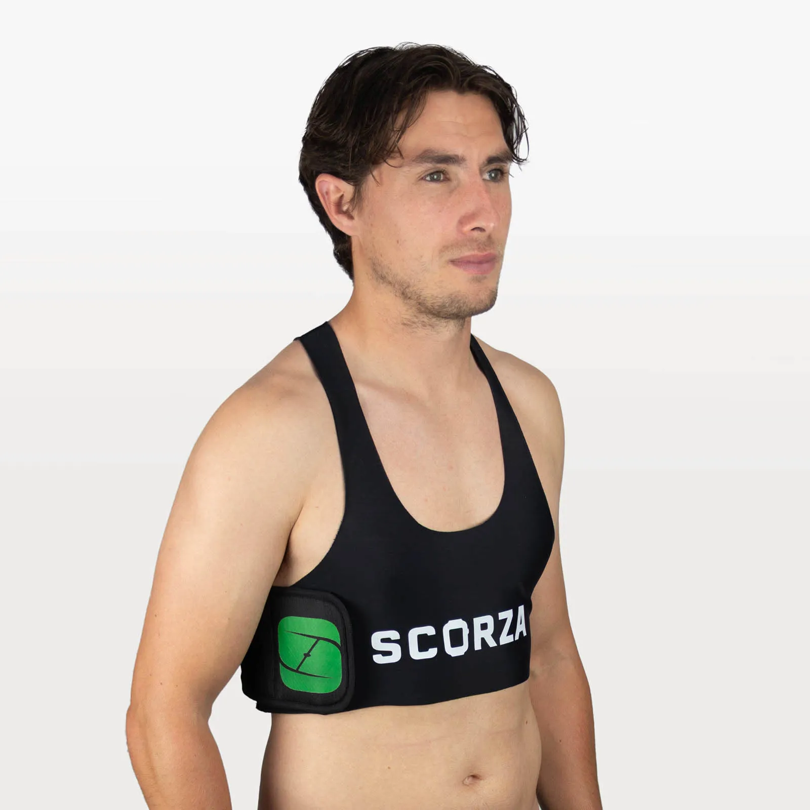 Player wearing the Scorza vest — view 1