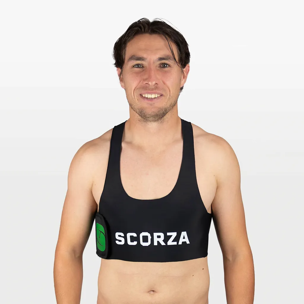 Player wearing the Scorza vest — view 2