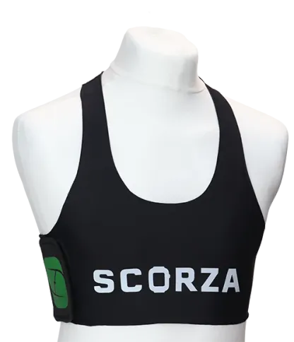 The Scorza vest on a mannequin, front view, with the watch pocket on the side
