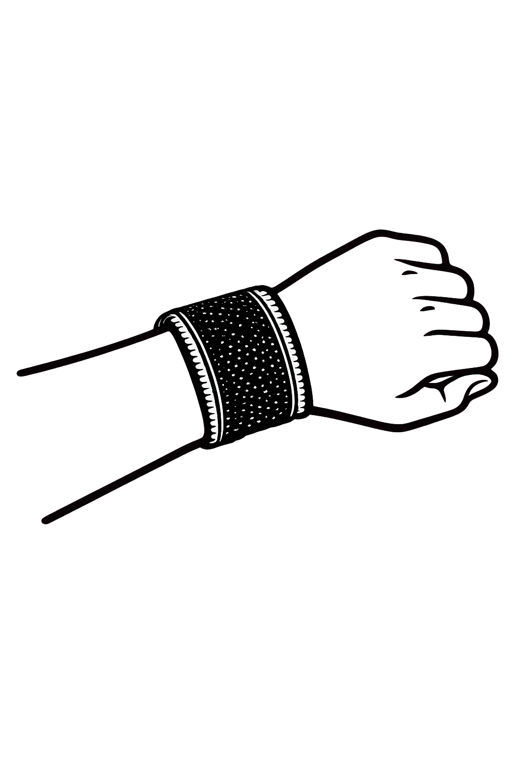 A smartwatch hidden under a sweatband